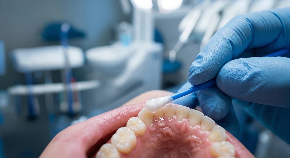 Gentle administration of local anaesthesia for immediate dental pain relief.